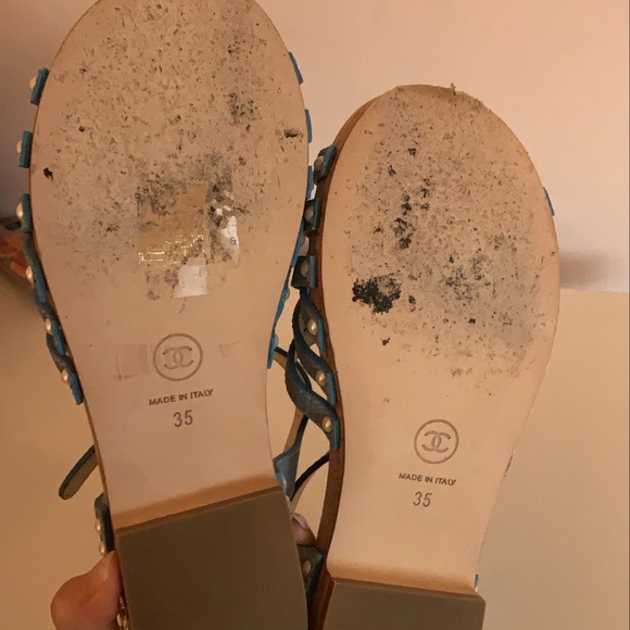 Chanel CC Denim Sandals (35) - Picture 7 of 7